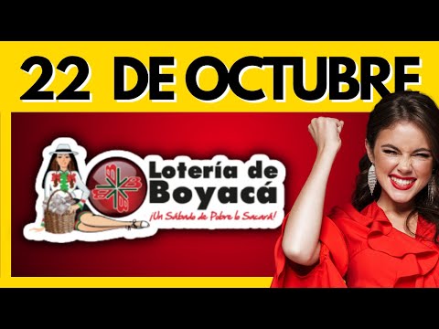 RESULTADO de la LOTERIA DE BOYACA del SABADO 22 DE OCTUBRE DE 2022- Chance y Loterias ✅✅✅