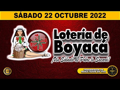 Resultado LOTERIA DE BOYACÁ ☀️del SÁBADO 22 de OCTUBRE de 2022 (PREMIO MAYOR) ✅✅✅l