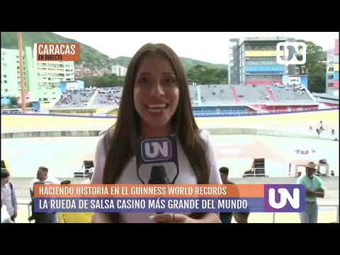 Haciendo historia en el GWR. La rueda de salsa casino más grande del mundo por UNtv en directo.